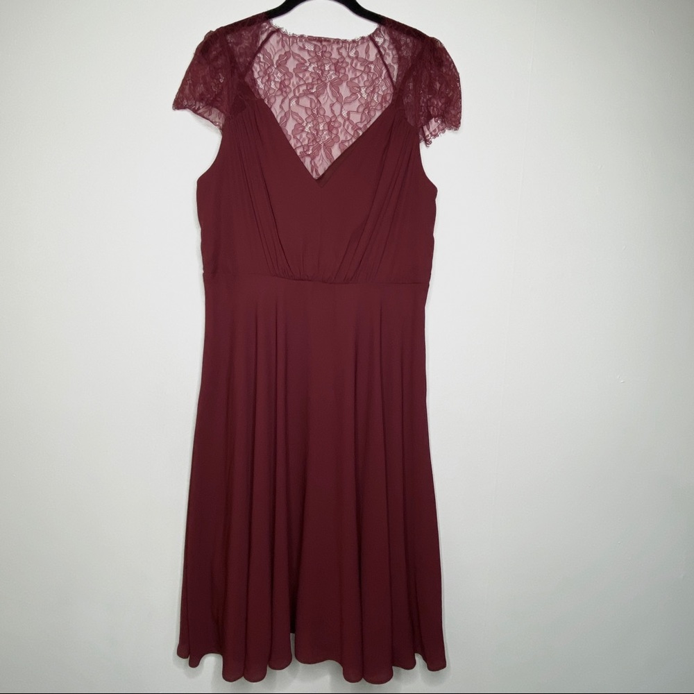 Asos Curve Kate Lace Burgundy Formal Dress 16